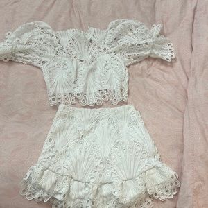 Fashion Nova XS white set NWOT